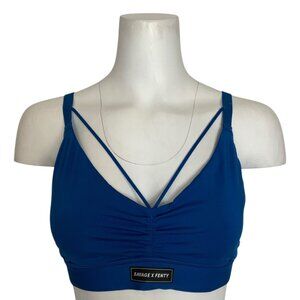 Savage X Fenty Curve Alert Medium-Impact Sports Bra Large 12-14 Basically Blue